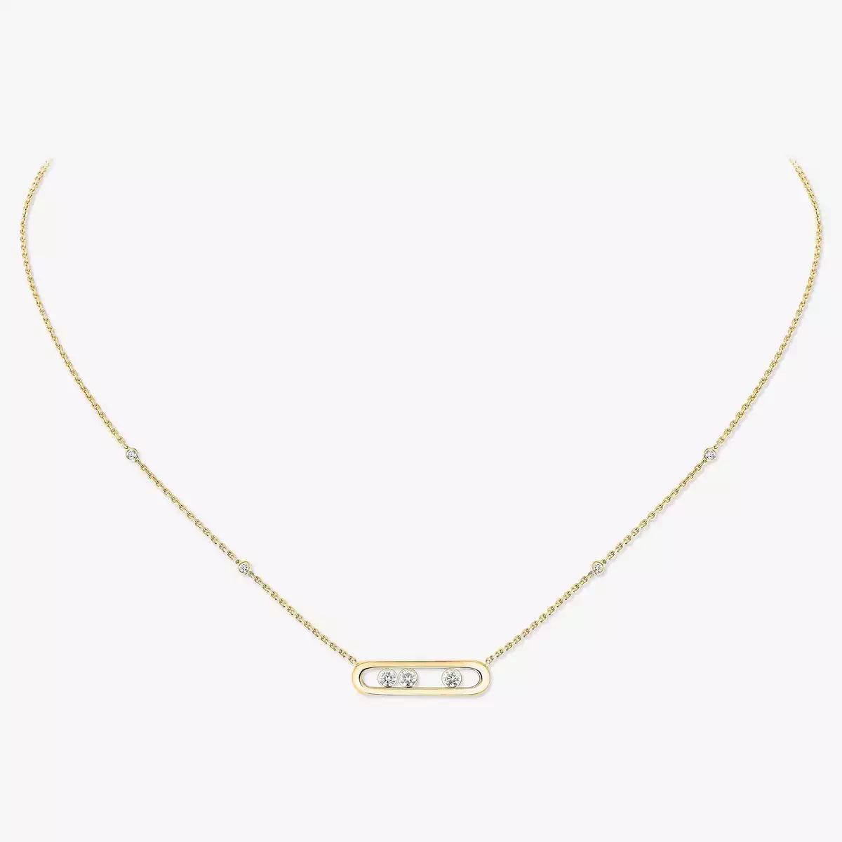 [Royal&Vicky] Baby Move Gold Diamond Necklace