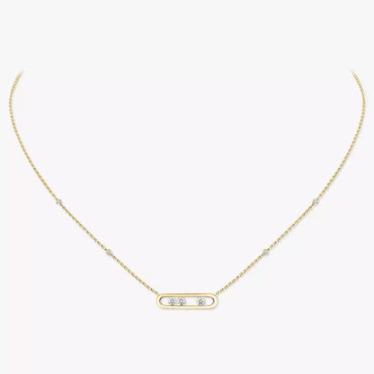 [Royal&Vicky] Baby Move Gold Diamond Necklace
