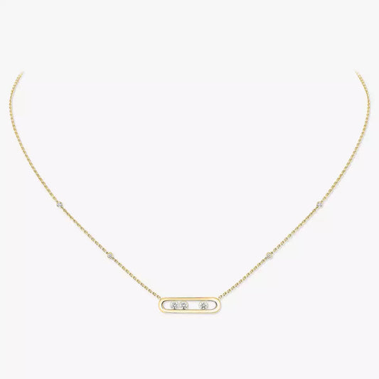 [Royal&Vicky] Baby Move Gold Diamond Necklace