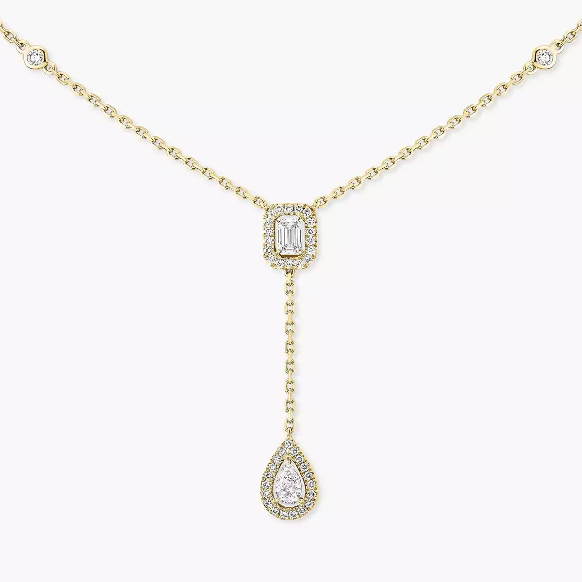 [Royal&Vicky]Gold Diamond Tie Necklace