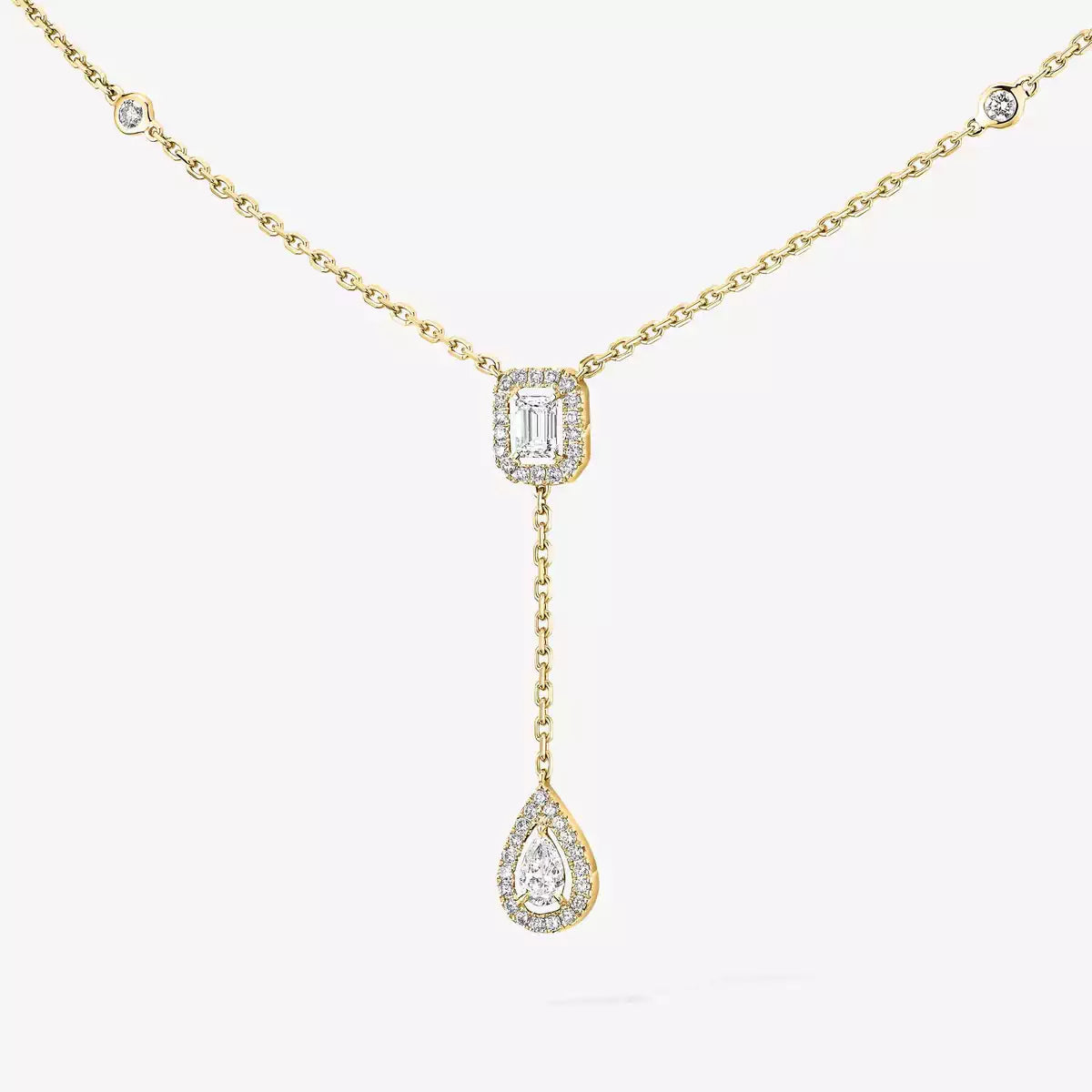 [Royal&Vicky]Gold Diamond Tie Necklace