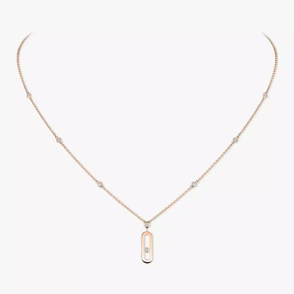 [Royal&Vicky] Move Uno Gold Diamond Long Necklace