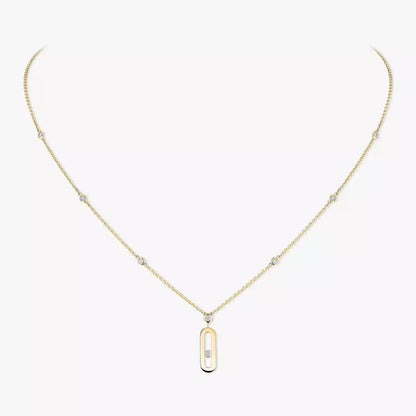 [Royal&Vicky] Move Uno Gold Diamond Long Necklace
