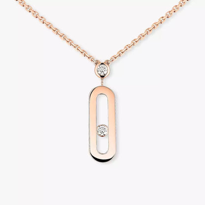 [Royal&Vicky] Move Uno Gold Diamond Long Necklace
