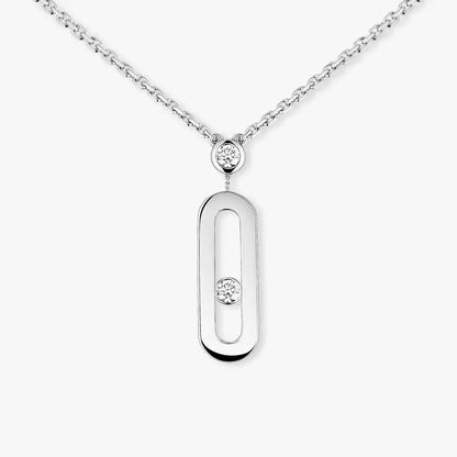 [Royal&Vicky] Move Uno Gold Diamond Long Necklace