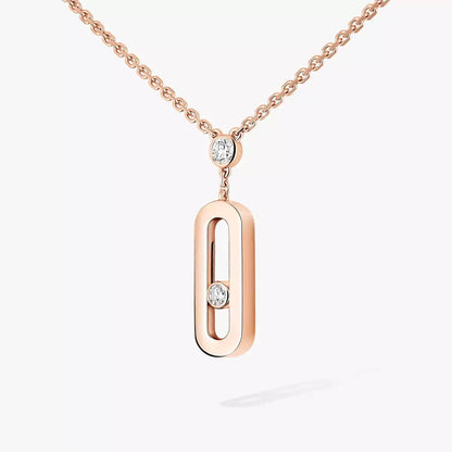 [Royal&Vicky] Move Uno Gold Diamond Long Necklace