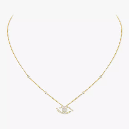 [Royal&Vicky]Pave_ Diamond Necklace Lucky Eye