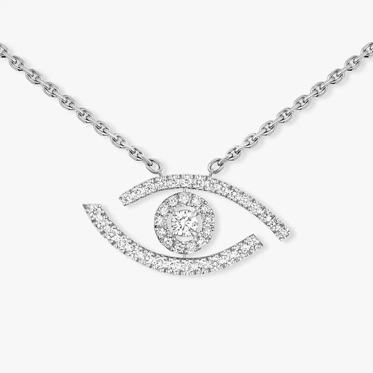 [Royal&Vicky]Pave_ Diamond Necklace Lucky Eye