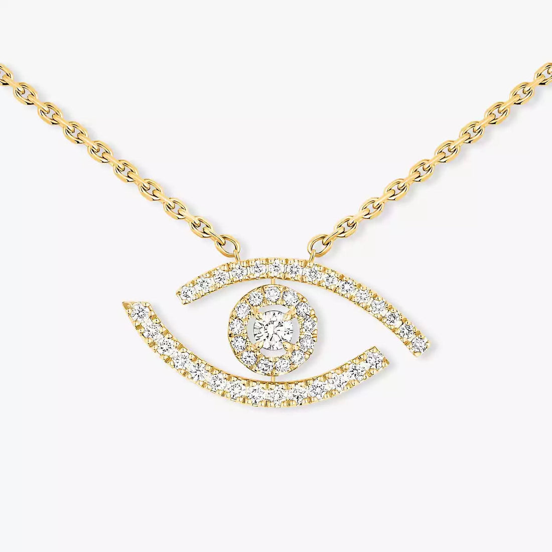 [Royal&Vicky]Pave_ Diamond Necklace Lucky Eye