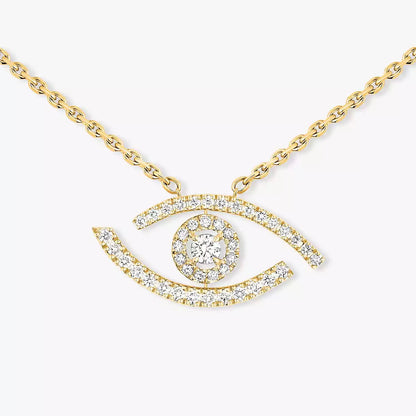 [Royal&Vicky]Pave_ Diamond Necklace Lucky Eye
