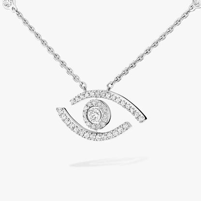 [Royal&Vicky]Pave_ Diamond Necklace Lucky Eye