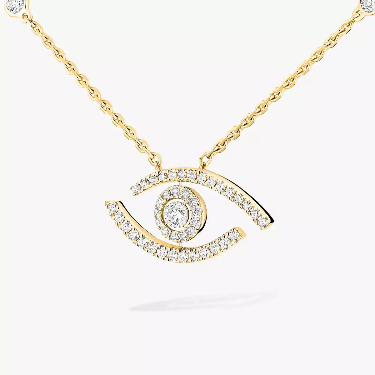 [Royal&Vicky]Pave_ Diamond Necklace Lucky Eye