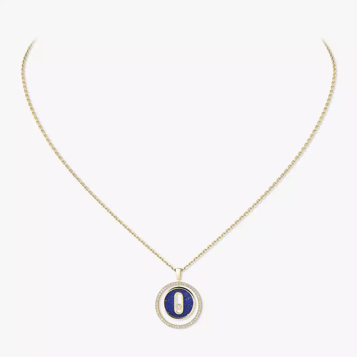 [Royal&Vicky]Lucky Move Diamond Necklace in Rose Gold and White Mother-of-Pearl