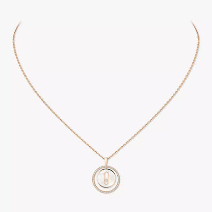 [Royal&Vicky]Lucky Move Diamond Necklace in Rose Gold and White Mother-of-Pearl