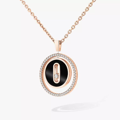[Royal&Vicky]Lucky Move Diamond Necklace in Rose Gold and White Mother-of-Pearl
