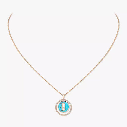 [Royal&Vicky]Lucky Move Diamond Necklace in Rose Gold and White Mother-of-Pearl