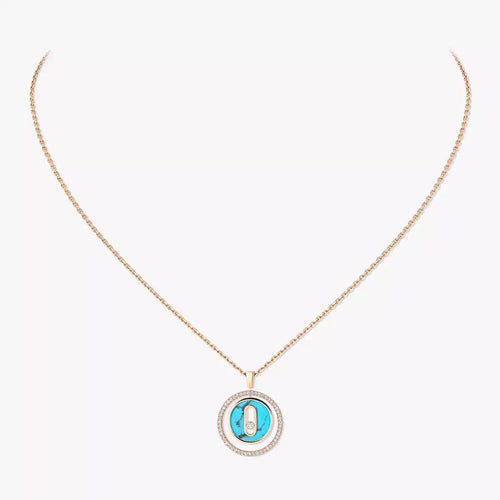 [Royal&Vicky]Lucky Move Diamond Necklace in Rose Gold and White Mother-of-Pearl