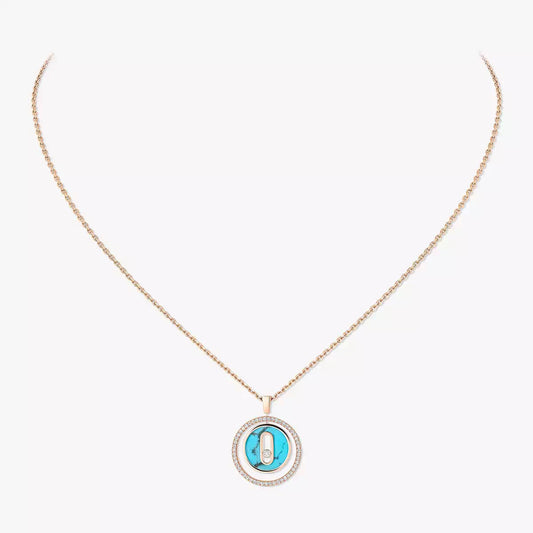 [Royal&Vicky]Lucky Move Diamond Necklace in Rose Gold and White Mother-of-Pearl