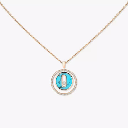 [Royal&Vicky]Lucky Move Diamond Necklace in Rose Gold and White Mother-of-Pearl