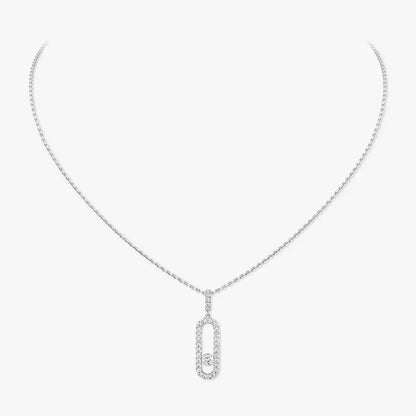[Royal&Vicky]Move Uno Diamond Necklace in Rose Gold