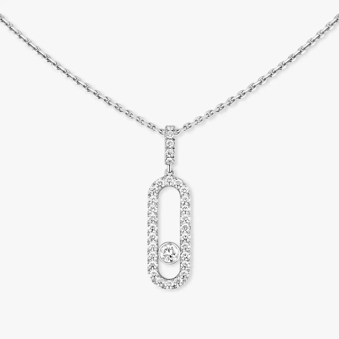 [Royal&Vicky]Move Uno Diamond Necklace in Rose Gold