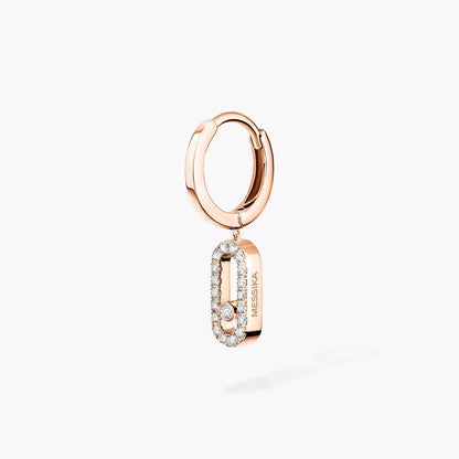 [Royal&Vicky]Move Uno Single Diamond Hoop Earring