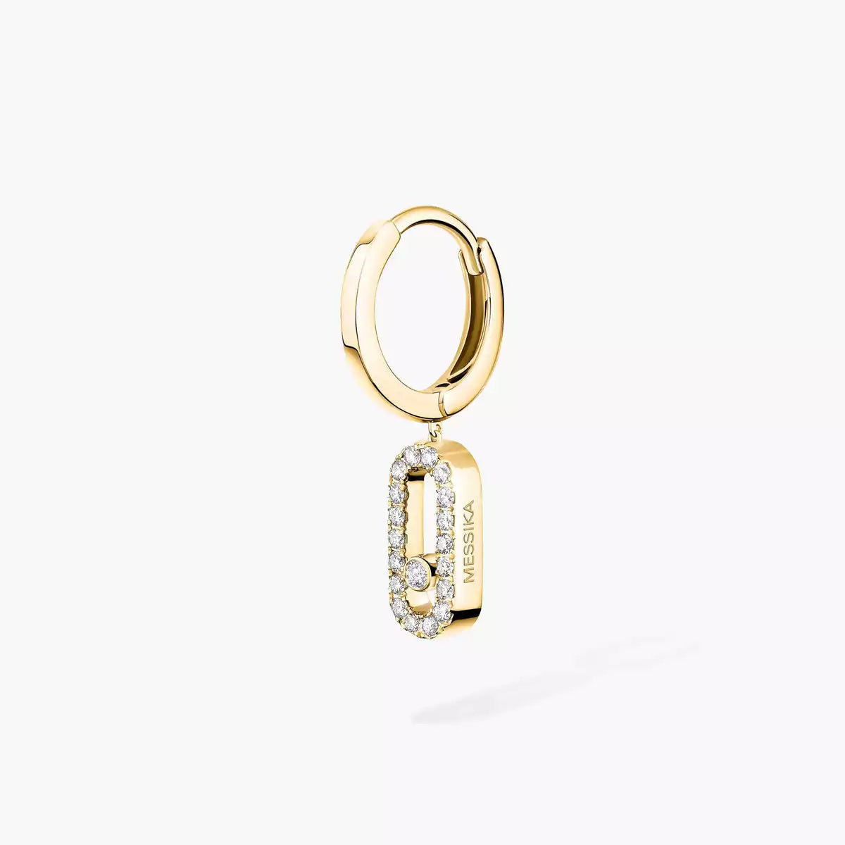[Royal&Vicky]Move Uno Single Diamond Hoop Earring