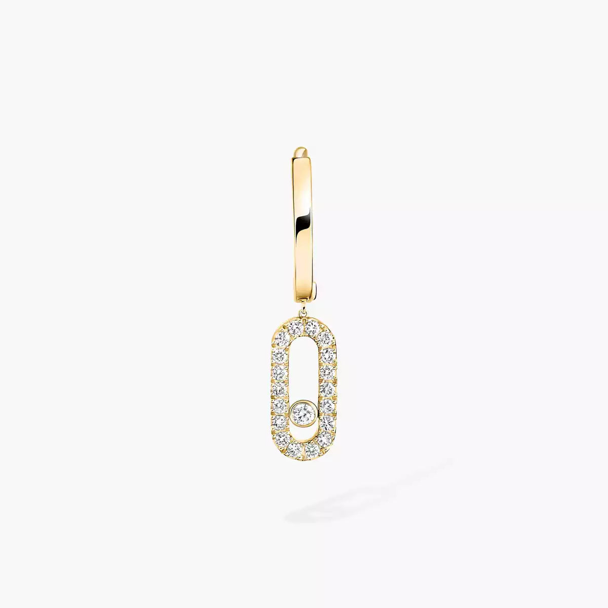 [Royal&Vicky]Move Uno Single Diamond Hoop Earring