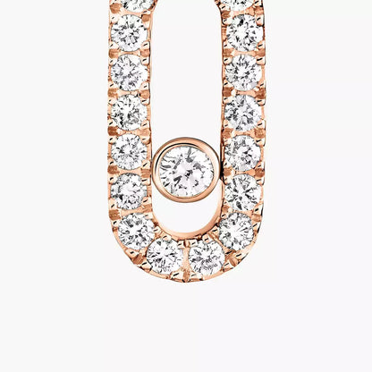[Royal&Vicky]Move Uno Single Diamond Hoop Earring