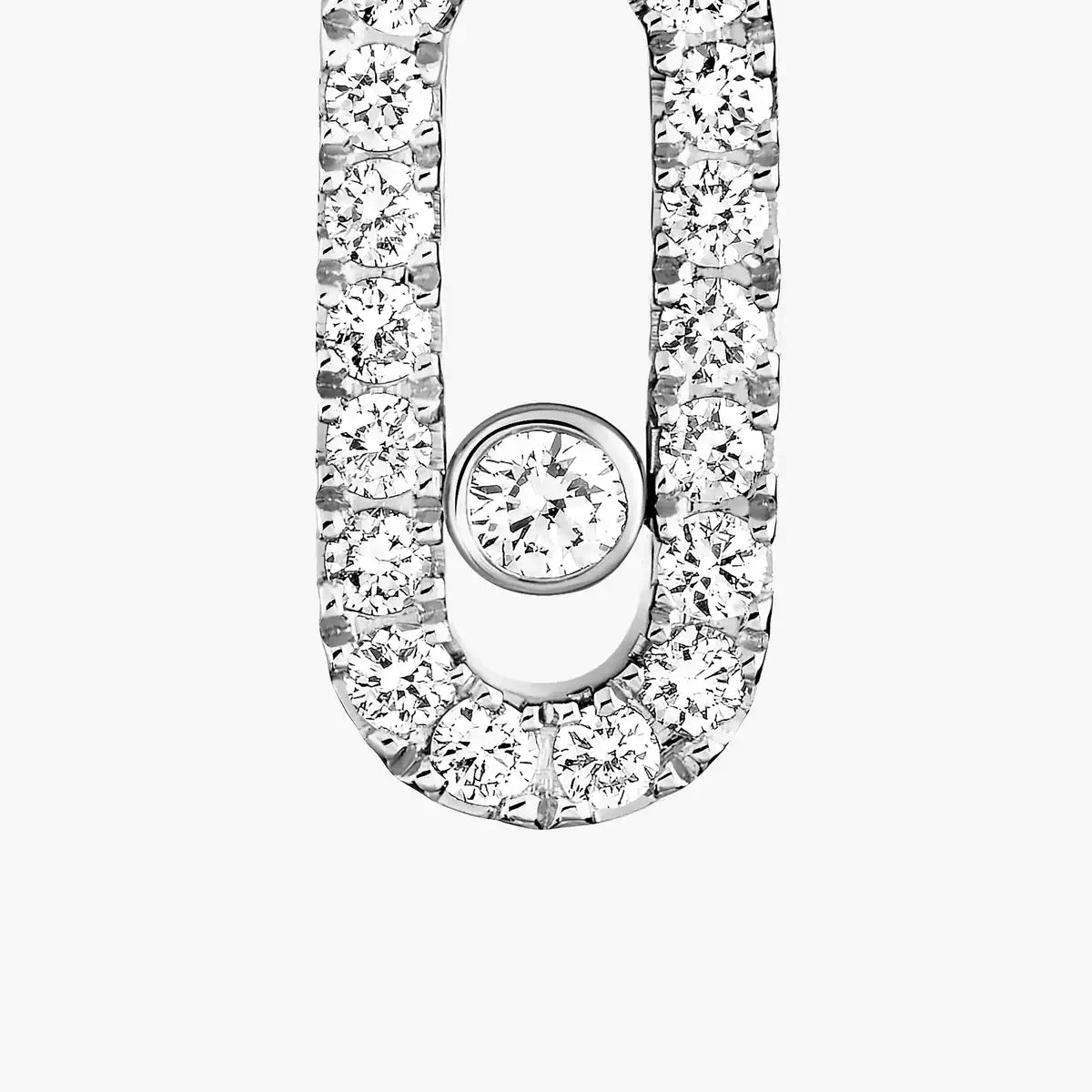 [Royal&Vicky]Move Uno Single Diamond Hoop Earring