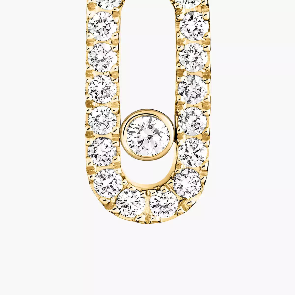 [Royal&Vicky]Move Uno Single Diamond Hoop Earring