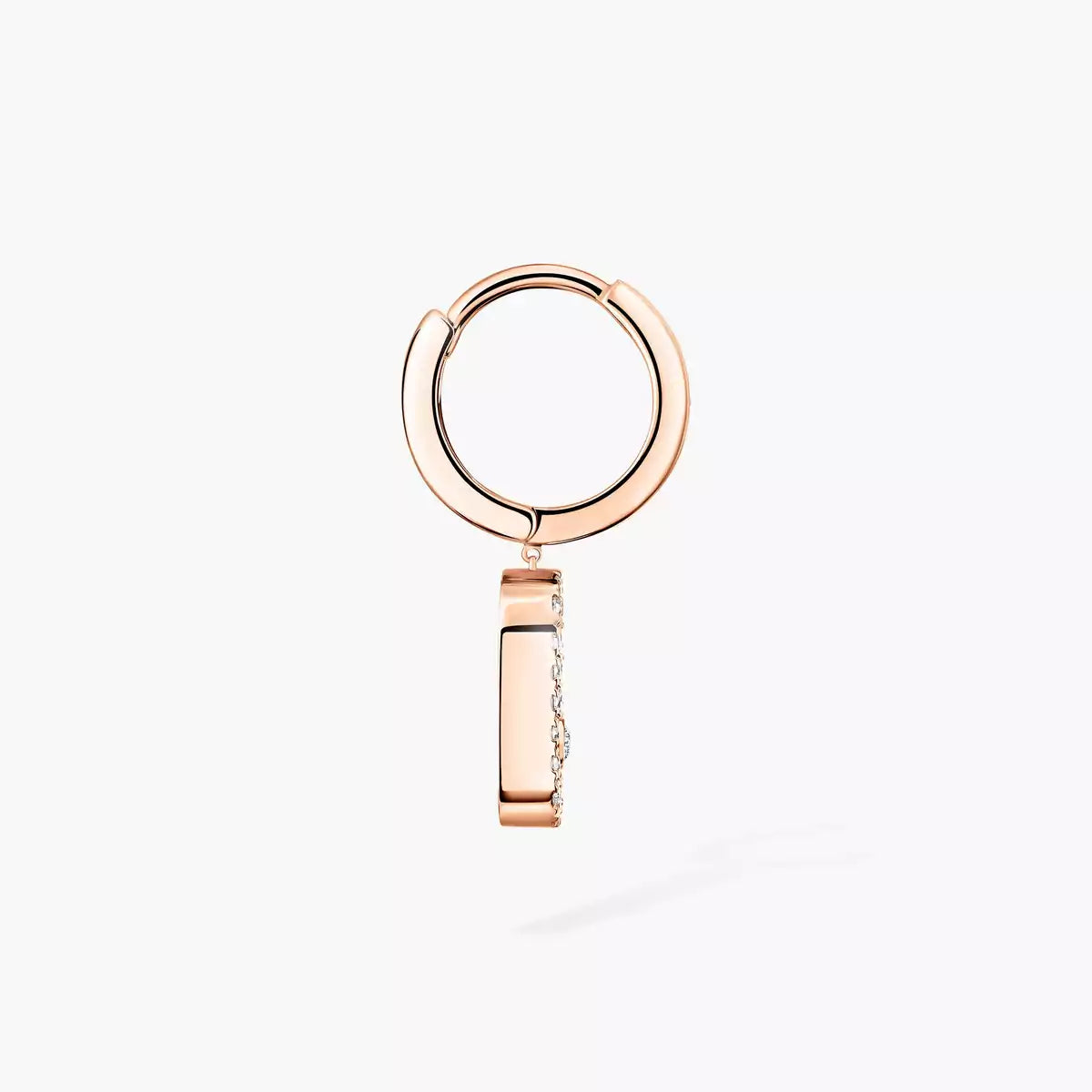 [Royal&Vicky]Move Uno Single Diamond Hoop Earring