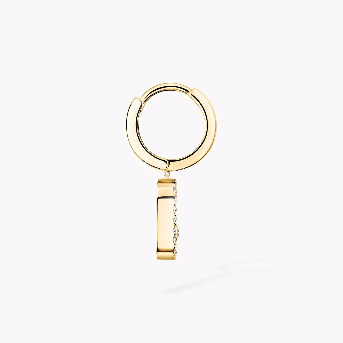 [Royal&Vicky]Move Uno Single Diamond Hoop Earring