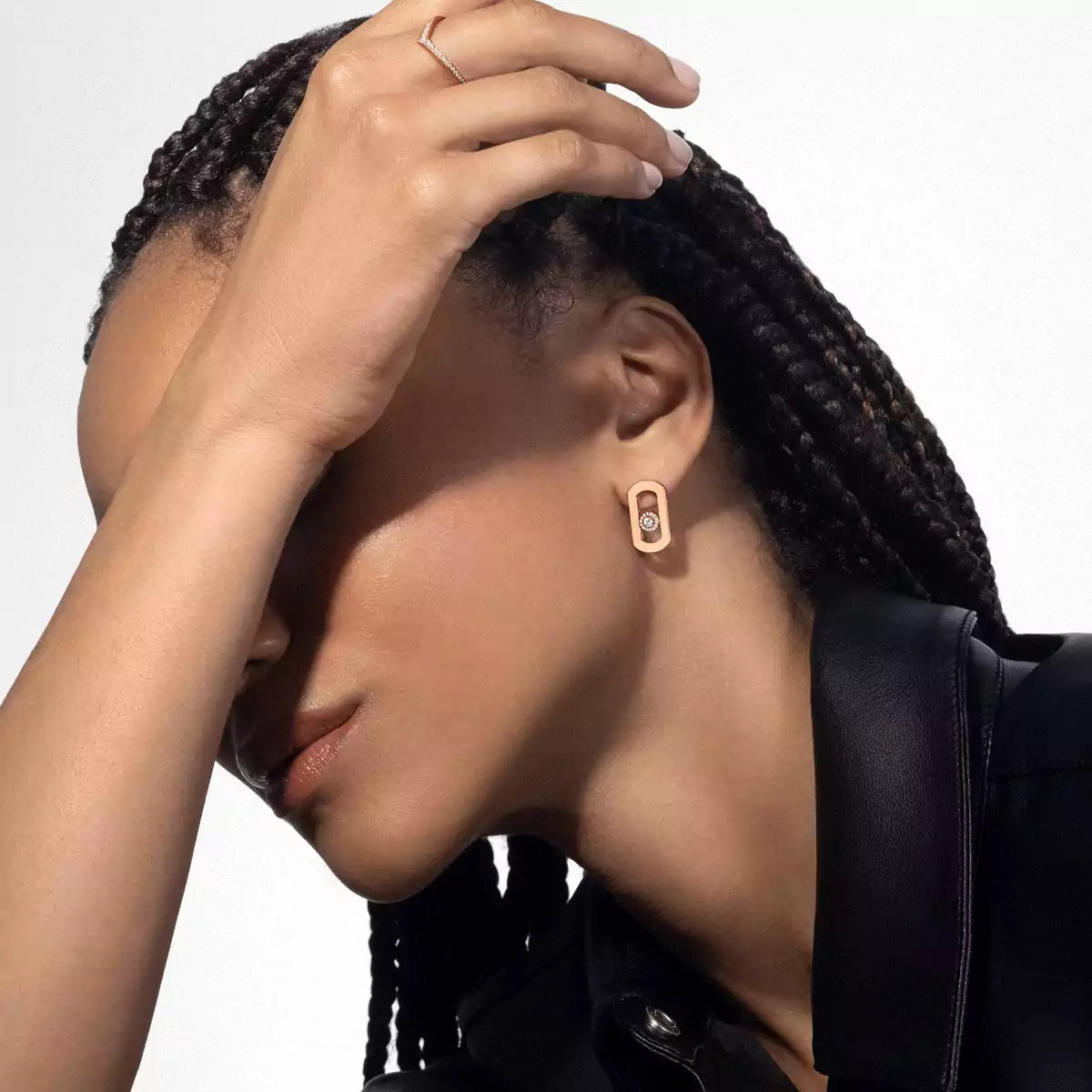 [Royal&Vicky]So Move Diamond Earrings in Yellow Gold