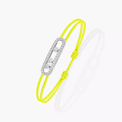 [Royal&Vicky]Messika Care(s) pink cord pavé bracelet