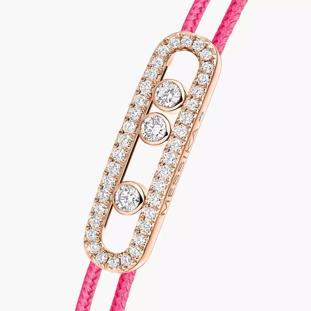 [Royal&Vicky]Messika Care(s) pink cord pavé bracelet