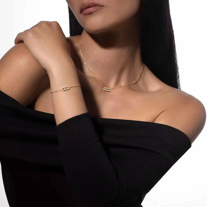 [Royal&Vicky]Move Uno Diamond Bracelet