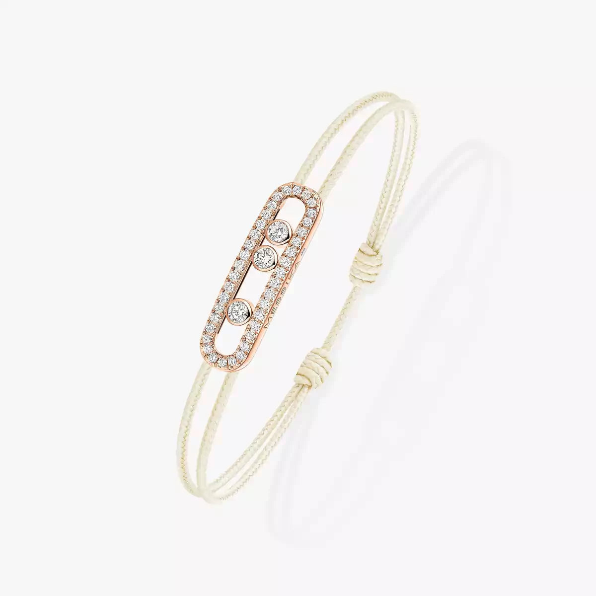 [Royal&Vicky]Messika Care(s) pink cord pavé bracelet