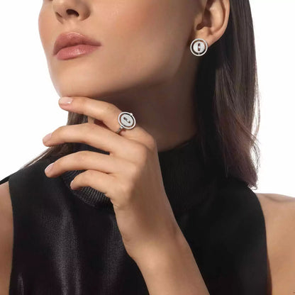 [Royal&Vicky]Lucky Move Diamond Earrings