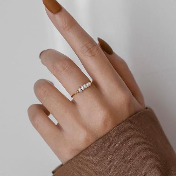 [Royal&Vicky]Magnolia Freshwater Pearl Gold Ring