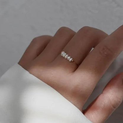 [Royal&Vicky]Magnolia Freshwater Pearl Gold Ring