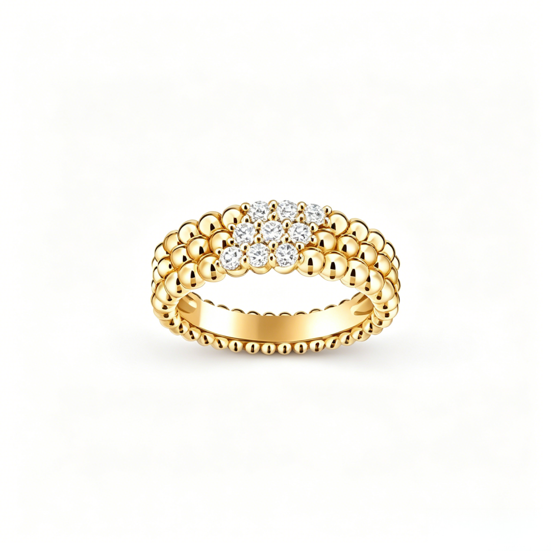 [Royal&Vicky] THREE-ROW DIAMOND RING