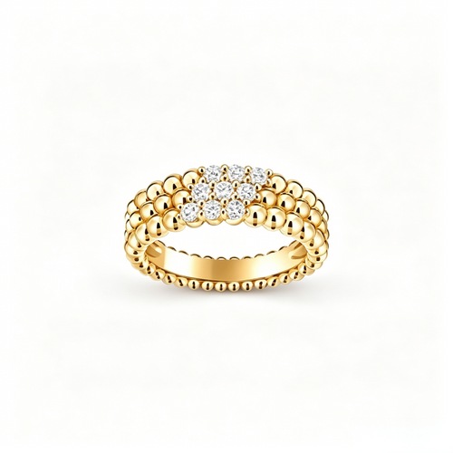 [Royal&Vicky] THREE-ROW DIAMOND RING