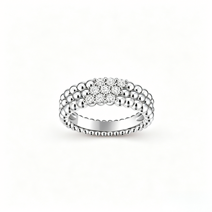 [Royal&Vicky] THREE-ROW DIAMOND RING