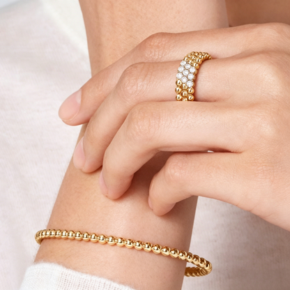 [Royal&Vicky] THREE-ROW DIAMOND RING
