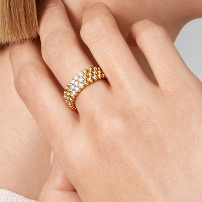 [Royal&Vicky] THREE-ROW DIAMOND RING