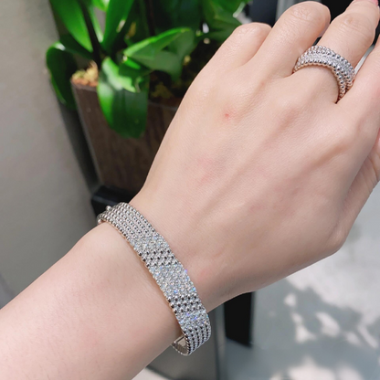 [Royal&Vicky]  FIVE-ROW DIAMOND BRACELET