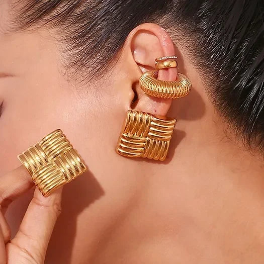 [Royal&Vicky]Cindy Gold Earrings