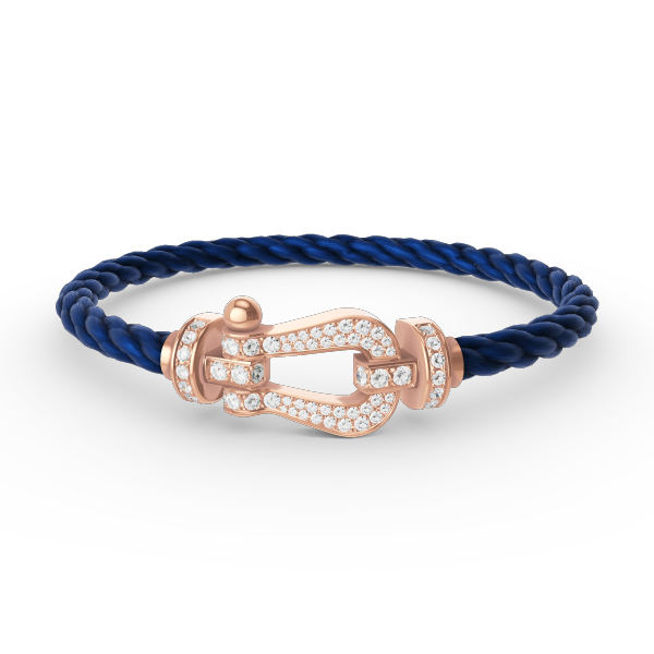 [Royal&Vicky]FORCE LARGE HORSESHOE FULL DIAMOND BRACELET ROSE GOLD