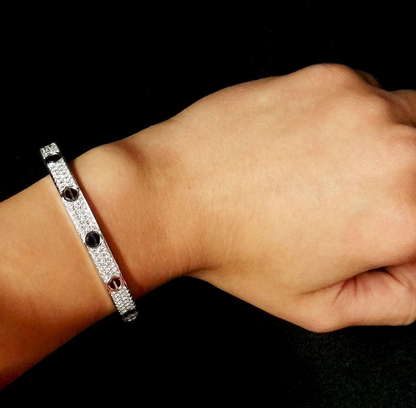 [Royal&Vicky]LOVE BRACELET 6.1MM DIAMOND-PAVED CERAMIC